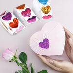HASTHIP Glitter Heart Stickers for Reward Charts with 500 pcs 1 in Self Adhesive Design | 8 Colors for Teachers and Kids