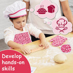 HASTHIP Kids Baking Set for Pretend Play with 7Pcs Tools and Waterproof Apron | Gift for Girls