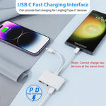 HASTHIP® USB C to USB Camera Adapter with Charging Port [MFi Certified]