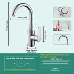 HASTHIP Mixer Faucet for Kitchen Sink and Bathroom Basin with 360° Swivel Spout | Single Handle Control