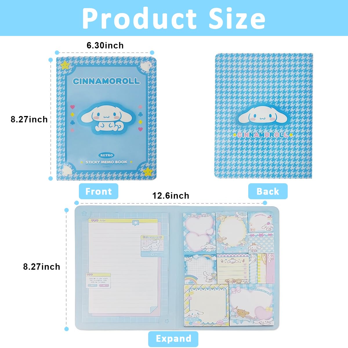 HASTHIP Sticky Notes Set for School and Office featuring 330 Sheets and 8 Kawaii Packs