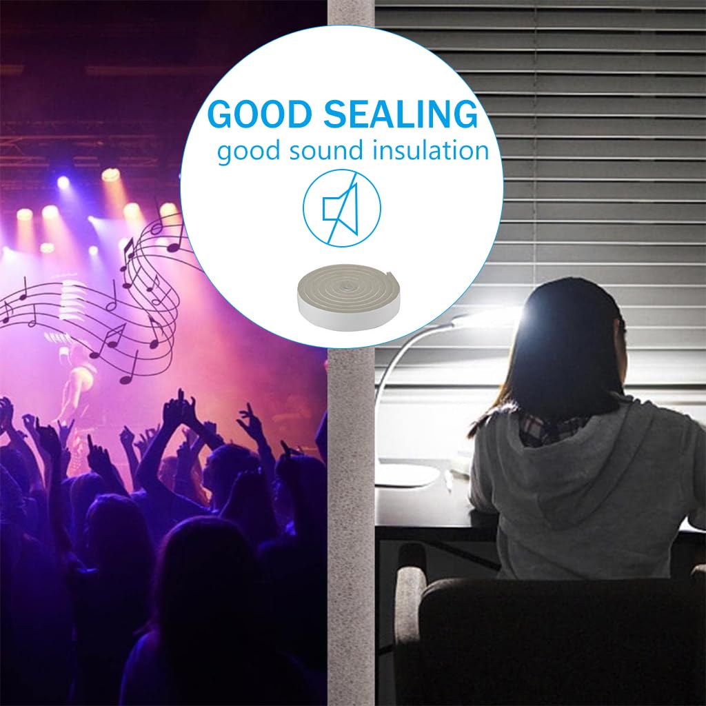 HASTHIP Window Gap Sealing Tape for Noise Reduction and Dust Proofing 3x200cm | Self Adhesive Foam Strip