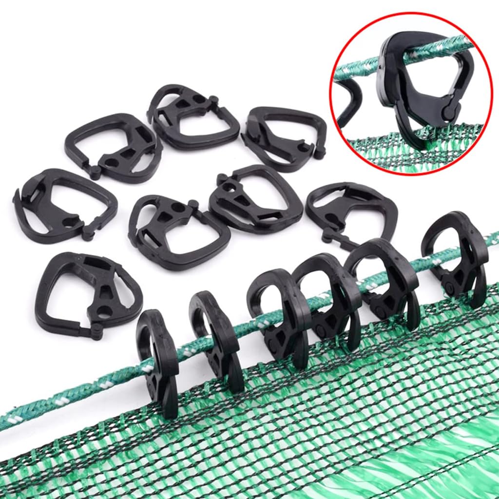 HASTHIP® 30Pcs Plastic Hooks Sun Shade Hanging Clips Plastic Sunshade Clips Universal Sun Shade Hooks for Balcony, Garden, Patio, Camping