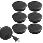 HASTHIP® 6-Pack 2.36-Inch Black Desk Cable Grommets