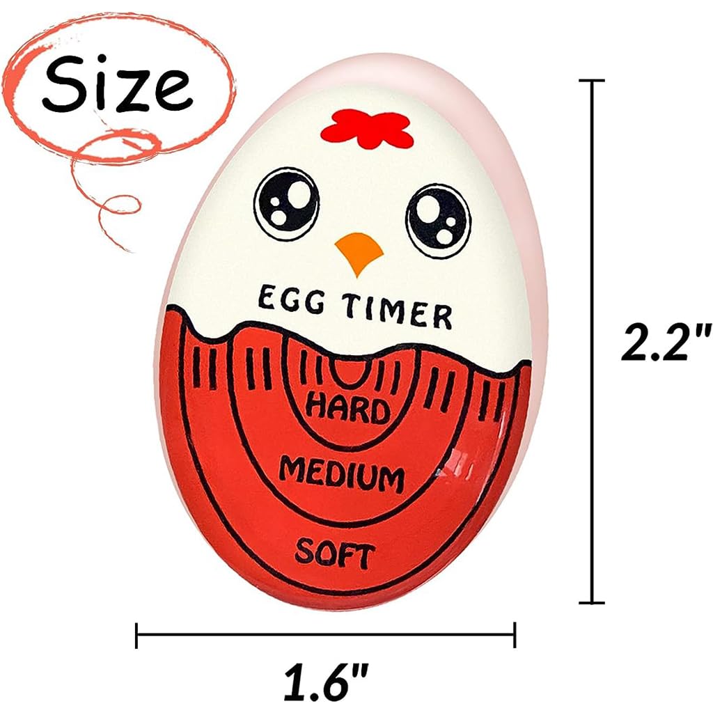 HASTHIP Kitchen Egg Timer for Boiling Eggs with Heat Resistant Color Changing Design 2PCS