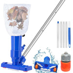 HASTHIP Pool Vacuum Cleaner for Above Ground and Inflatable Pools with 3 Brush Heads & Filter Bag | Manual Water Flow Cleaning Kit