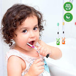 HASTHIP Kids Toothbrush Set for Ages 2‑6 with Ultra Soft Bristles and Panda Handle | 6pcs Suction Cup Design