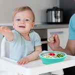 HASTHIP Kids Food Plate for Toddlers with Strong Suction Cups featuring 3 Compartments | 6.2 in Stainless Steel