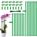 HASTHIP Plant Support Stakes Set for Tomato and Flowers with 60Pcs 45cm Rods | Reusable Glass Fiber Garden Poles