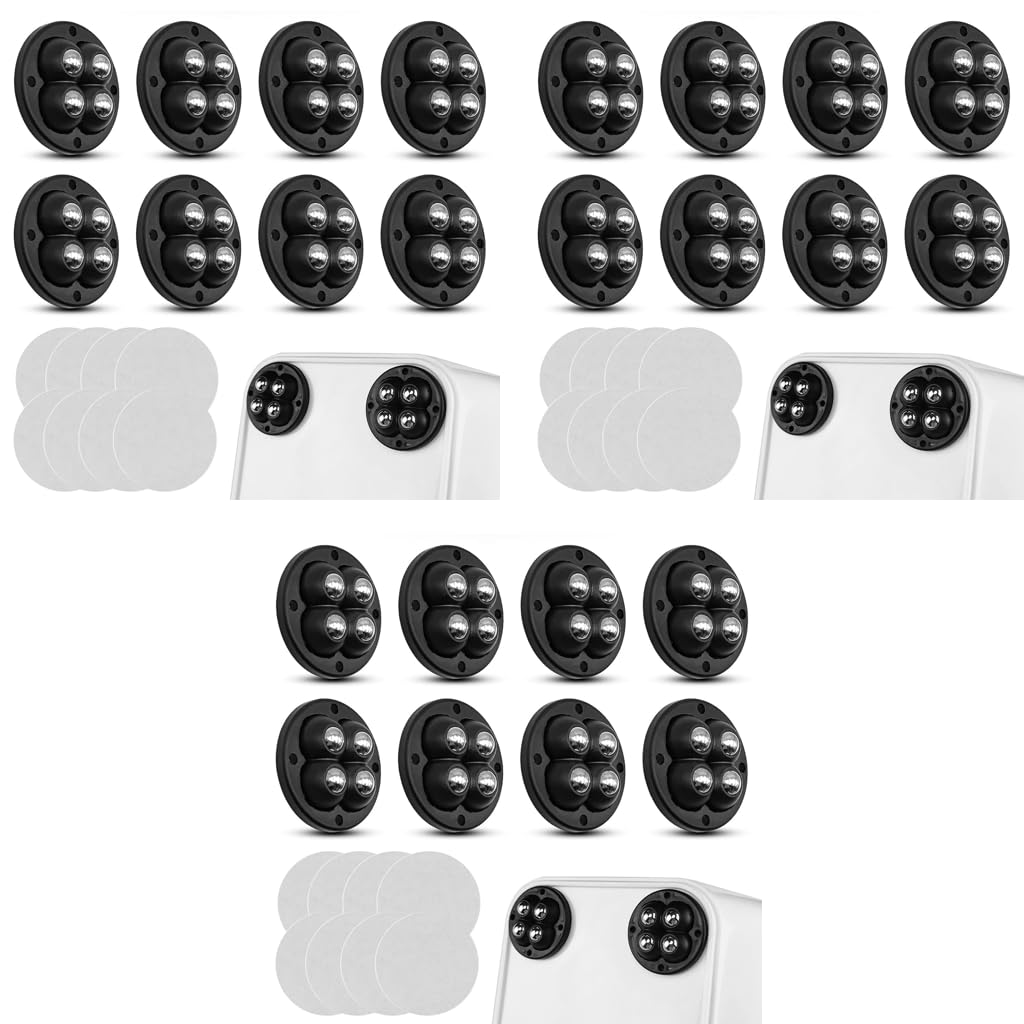 HASTHIP Furniture Moving Wheels 24pcs for Kitchen Appliances with 360° Swivel Design | 30kg Load Capacity