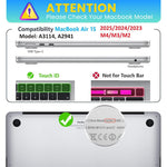 HASTHIP Laptop Case Cover for MacBook Air 15.3 inch with TPU Bumper and Fold Stand | Reinforced PC Shell