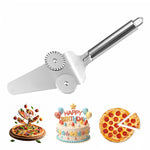 HASTHIP Pizza Cutter for Kitchen with Dual Wheels and Ergonomic Handle | Stainless Steel 2‑in‑1 Slicer and Shovel