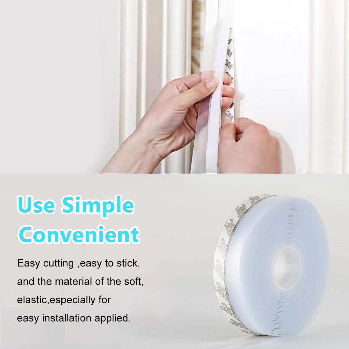 HASTHIP Window Sealing Strips for Doors and Windows with 5m Length 35mm Width Silicone Seal | Soundproof and Weatherproof Protection