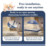 HASTHIP Pop Up Mosquito Net Tent for Double Bed with Dual Zipper Doors and Fine Mesh 6.6 x 7.2 ft