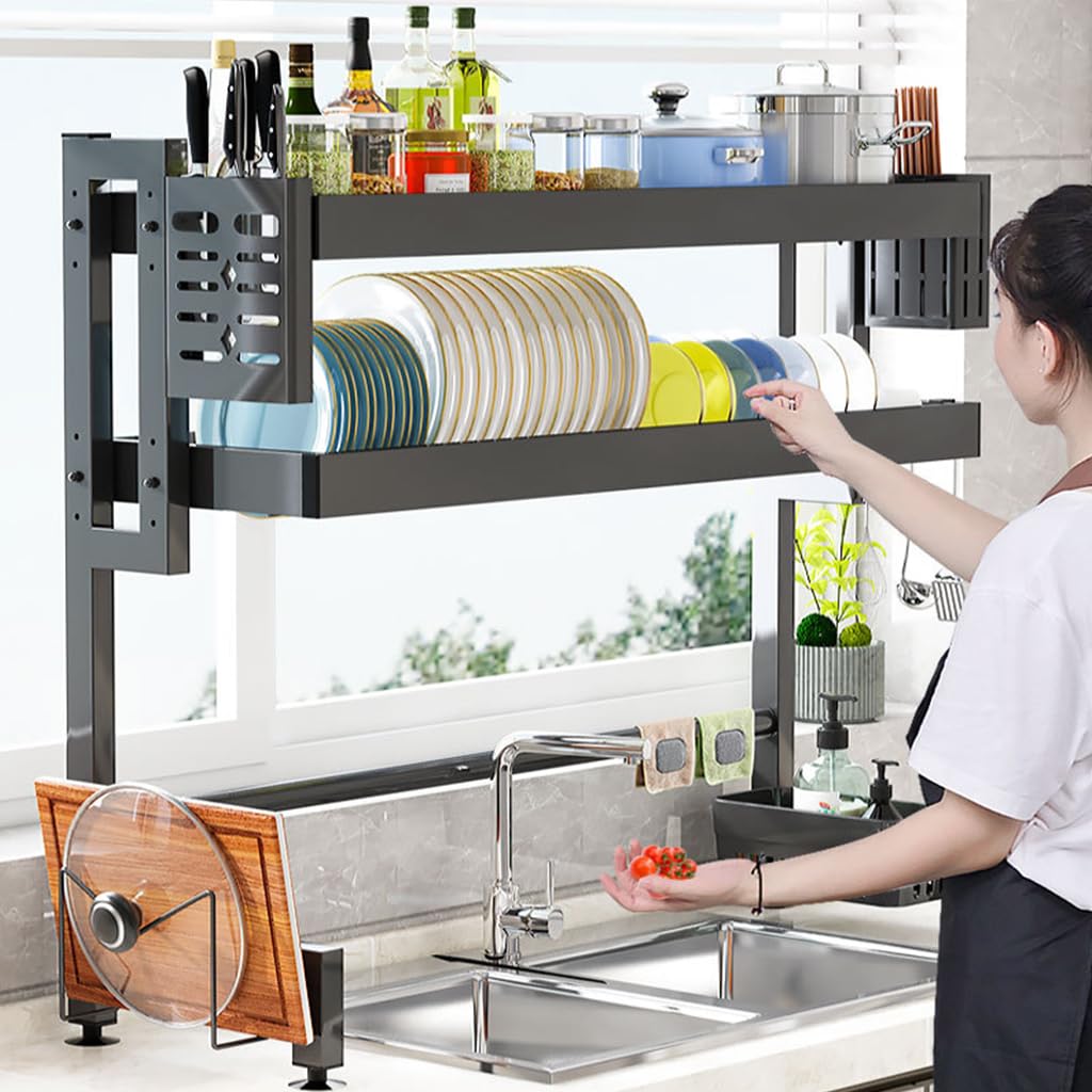 HASTHIP® 95cm Double-Layer Over-Sink Kitchen Rack