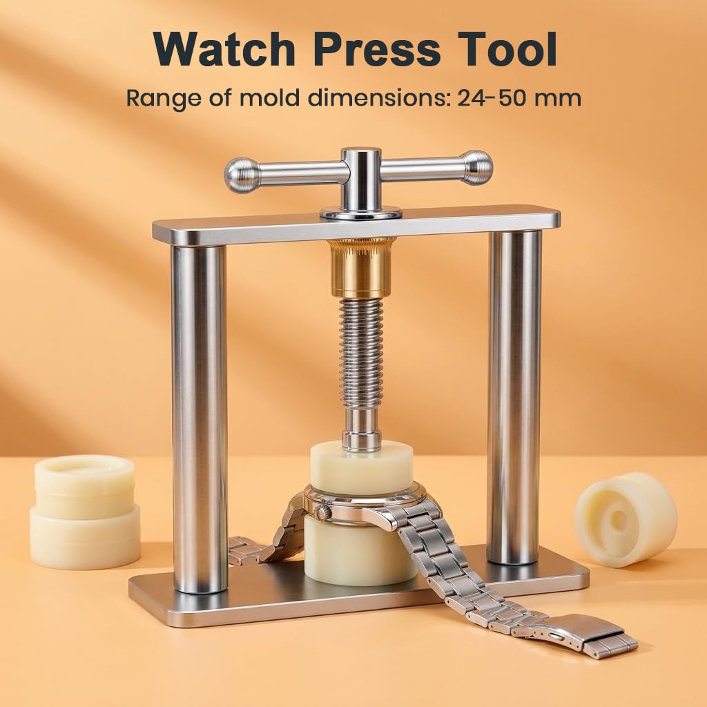HASTHIP Watch Repair Kit with Watch Press, Case Back Opener & Link Remover