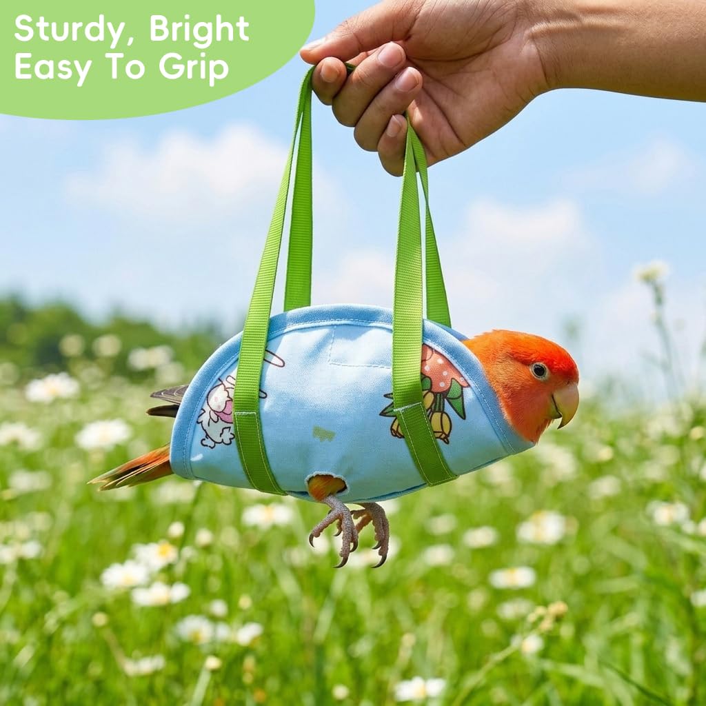 HASTHIP Escape Proof Bird Carrier Harness Bag for Parakeets & Lovebirds XL
