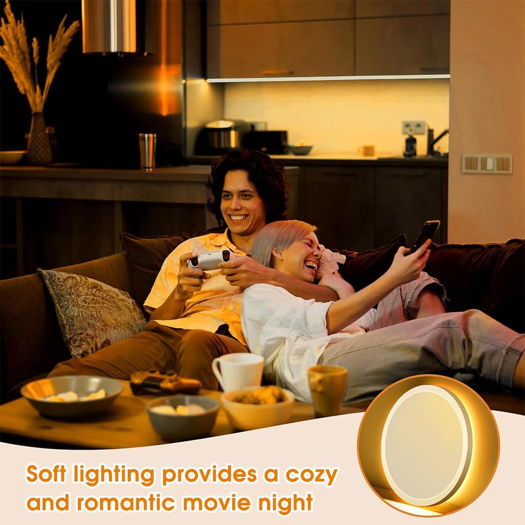 HASTHIP 12" LED Ceiling Light with Remote Control & 3 Color Dimmable Design