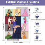 HASTHIP DIY Diamond Painting Kit for Wall Decor with Color Outline Design 11.8x15.7 in | Ideal Gift for Fans