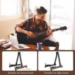 HASTHIP Adjustable Guitar Stand for Acoustic and Electric Instruments with Anti Scratch Silicone Pads | Foldable ABS Tripod for Guitar Bass Ukulele and Violin
