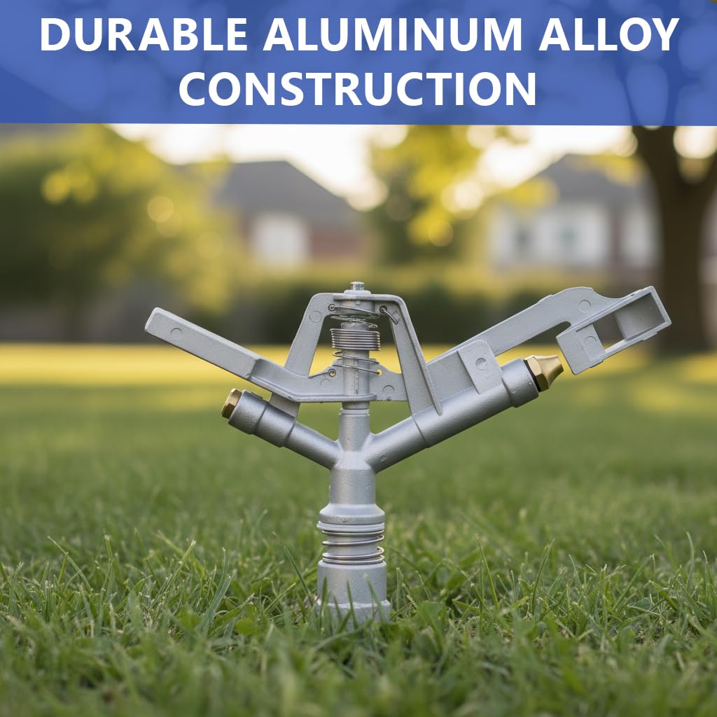 HASTHIP Automatic Rotating Sprinkler for Garden Lawn Irrigation with Aluminum Alloy Build
