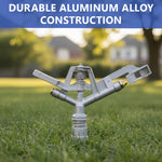 HASTHIP Automatic Rotating Sprinkler for Garden Lawn Irrigation with Aluminum Alloy Build