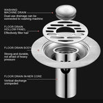 HASTHIP Stainless Steel Floor Drain for Bathroom with Self Closing Anti Odor Design | Fits 4–8.5cm Pipes