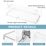 HASTHIP Plastic Drawer Organizer for Makeup and Office with 25 PCS Stackable PET Trays | Clear Non Slip Design