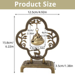 HASTHIP® Aesthetic Incense Burner Yoga Zen, 2 In 1 Stick & Hanging Cone Holder, Vintage Carved, Premium Alloy, Tranquil Home Decor for Meditation, Gift Idea, Antique Hue