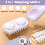 HASTHIP Manual Dumpling Press Mold for Ravioli Making with Dual Skin Design | Food Grade PP 3 in 1 Kitchen Tool