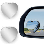 HASTHIP® 2Pcs Cars Heart Shaped Blind Spot Mirrors Car Side Mirror Blindspot Adjustabe Angle Removable Wide Angle