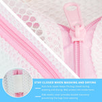 HASTHIP Mesh Laundry Bags for Washing Machine with Zipper Closure 5pcs 23x30–60x60cm