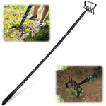 HASTHIP Gardening Manual Weeder for Lawn and Garden with 1.6m Adjustable Handle featuring 4 Claw Steel Design