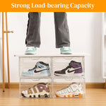 HASTHIP Clear Book Storage Organizer Box for Books and Dolls with Door | 33 x 21 x 27 cm Stackable Plastic Display Case