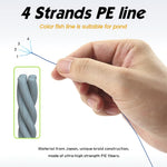 Proberos® Fishing Line Super Strong 0.6MM 110LB(50KG) 100M PE 4 Strands Monofilament Braided Fishing Line Angling Accessory, Durable Fishing Wire