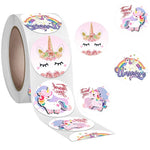 HASTHIP Unicorn Stickers for Kids Crafts and Gift Wrapping featuring 500pcs PVC Vinyl | 4 Designs