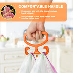 HASTHIP Shopping Bag Handle for Carrying Multiple Bags with Dual Hooks and 100lbs Capacity | Orange
