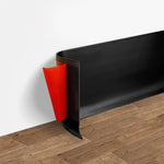 HASTHIP Wall Baseboard Molding Trim for Home Decor with Self Adhesive PVC Vinyl, 3.15×118.11 in Black