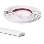 HASTHIP® 10Ft Wall Trim Molding Trim, White Flexible Vinyl Molding Trim Self Adhesive Waterproof Strip for Mirror Frame Edging, Ceiling Line Decoration, Background Wall Finishing