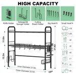 HASTHIP Over The Sink Dish Drying Rack 33.5x10x31.9 in with Double Layer Shelf | Stainless Steel Kitchen Organizer