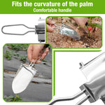 HASTHIP Portable Camp Foldable Shovel for Gardening with Loop Grip Handle and 22 cm Stainless Steel Blade | Includes Storage Bag