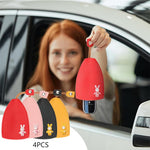 HASTHIP Car Key Case for Cute Key Storage with Pull Out Design and PU Leather | 4 PCS Set