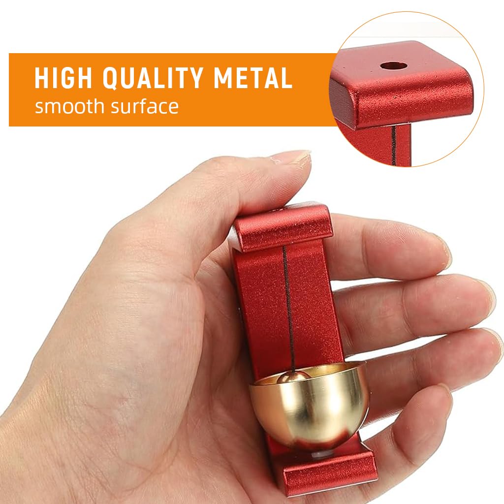 HASTHIP Metal Door Chime for Home and Shop with Magnetic Mount and Brass Bell | Red Decor