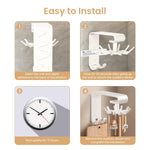 HASTHIP Multi Utensil Organizer for Kitchen with 360° Rotatable 10 Hooks and Carbon Steel Design