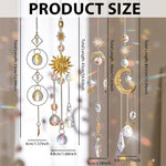 HASTHIP Crystal Sun Catcher Set for Home Decor with 4 Hanging Charms | Reflective Ornaments for Windows and Rooms