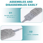 HASTHIP Microfiber Duster Sleeves for Cleaning Wand featuring 40.5 cm Fit & Reusable Covers | Pack of 4