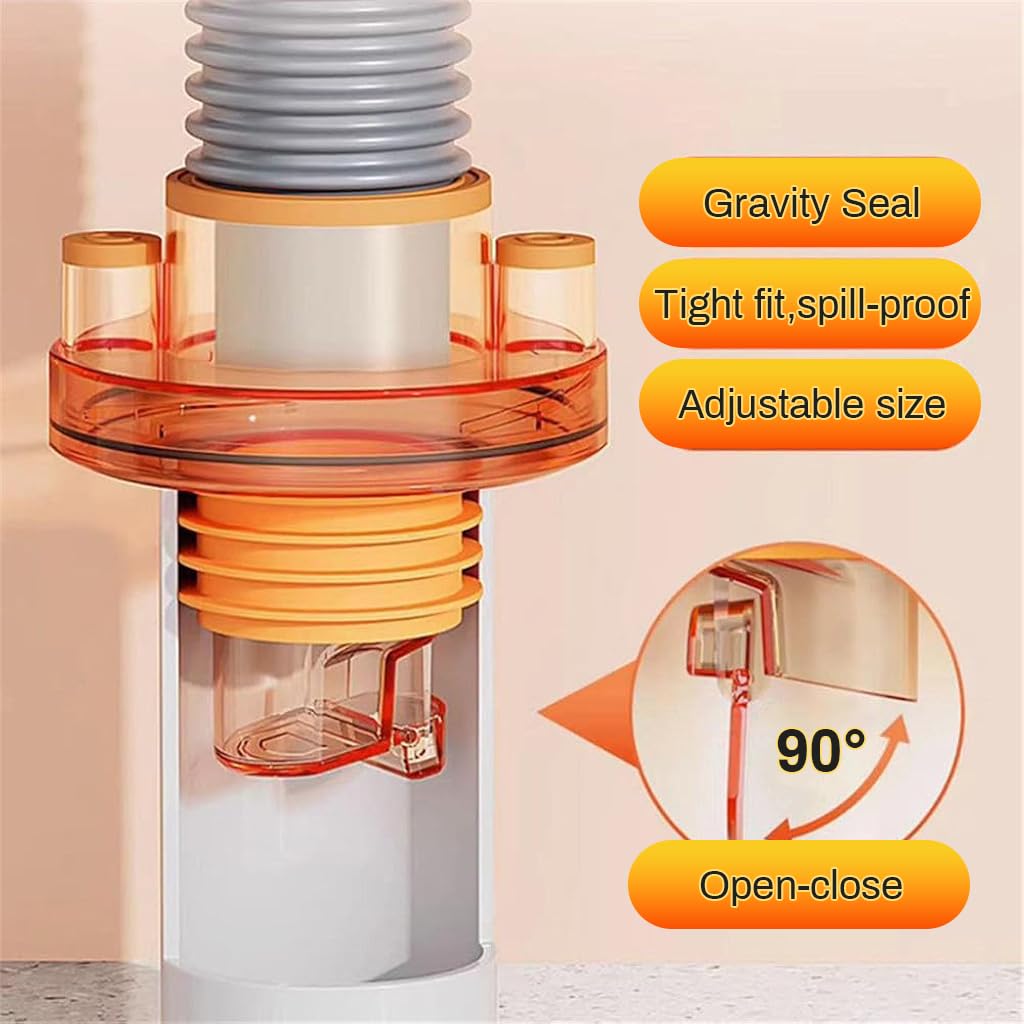HASTHIP Self Closing Floor Drain Seal for Sink with Anti Odor & Anti Backflow | 3PCS Universal Adapter 50 75mm