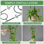 HASTHIP Flower Trellis for Climbing Plants with 32 in Frame and Cut Out Design | Sheathed Metal Pipe Support