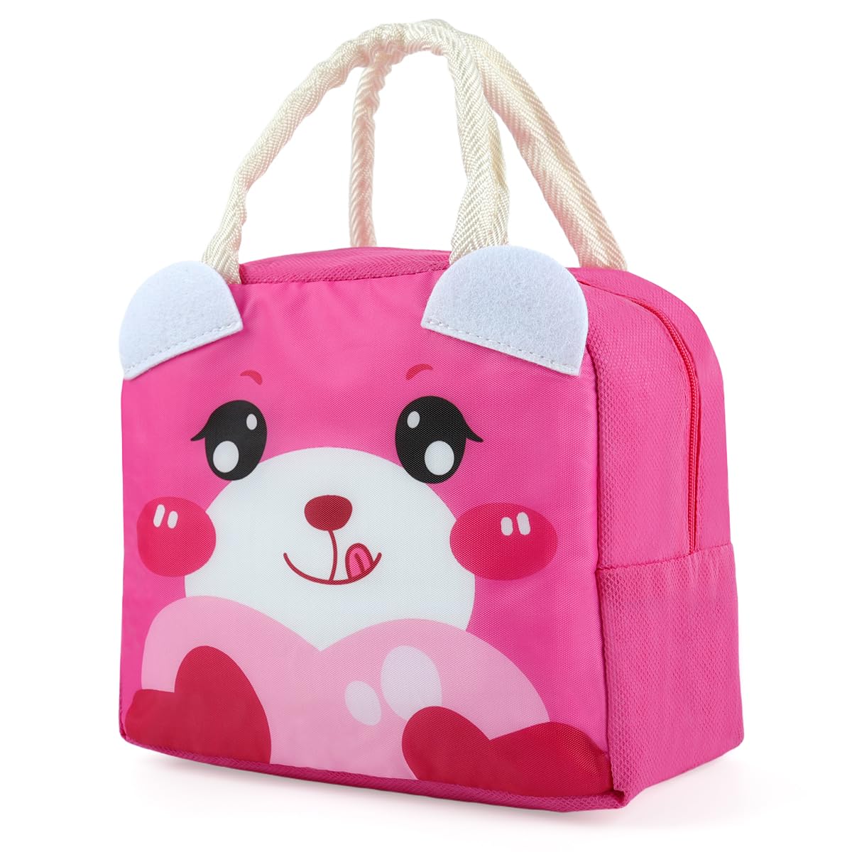 HASTHIP Lunch Bags for Office and School with Thermal Insulation 1 Litre Pink | Reusable Tote