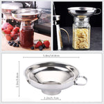 HASTHIP Canning Funnel for Kitchen Use featuring Handle and 5.8x2.3in 304 Stainless Steel | 2pcs Set
